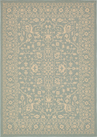 Unique Loom Light Blue Allover Outdoor 7'x10' Area Rug