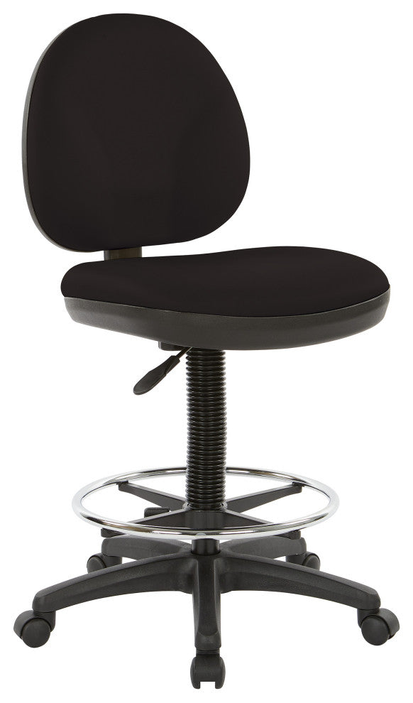 Sculptured Seat and Back Drafting Chair, Icon Taupe, Black