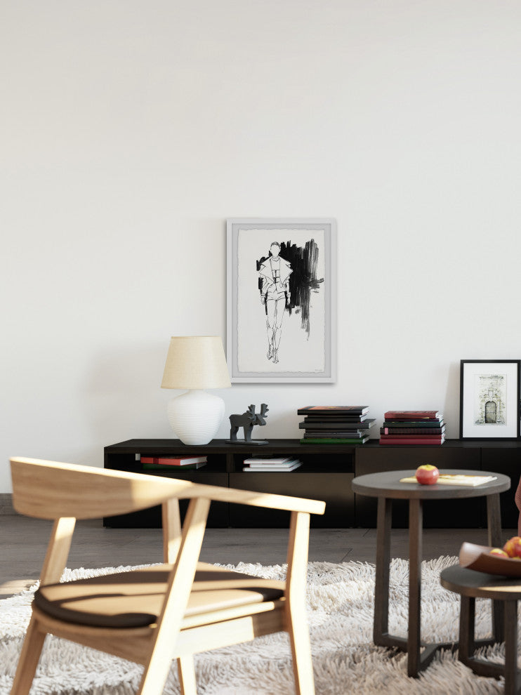 "Own the Runway" Framed Painting Print, 12x18
