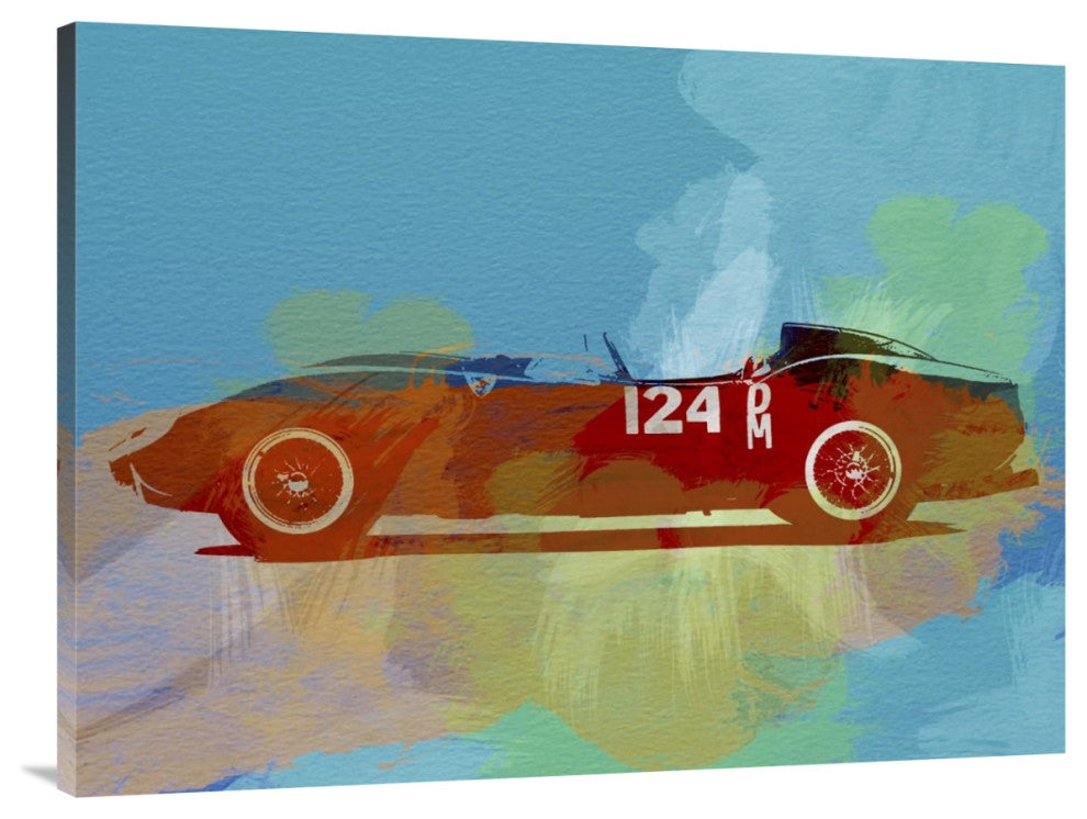 "Ferrari Testa Rossa Watercolor 1" Fine Art Print