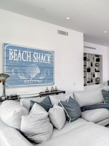 "My Beloved Shack" Painting Print on White Wood, 45"x30"