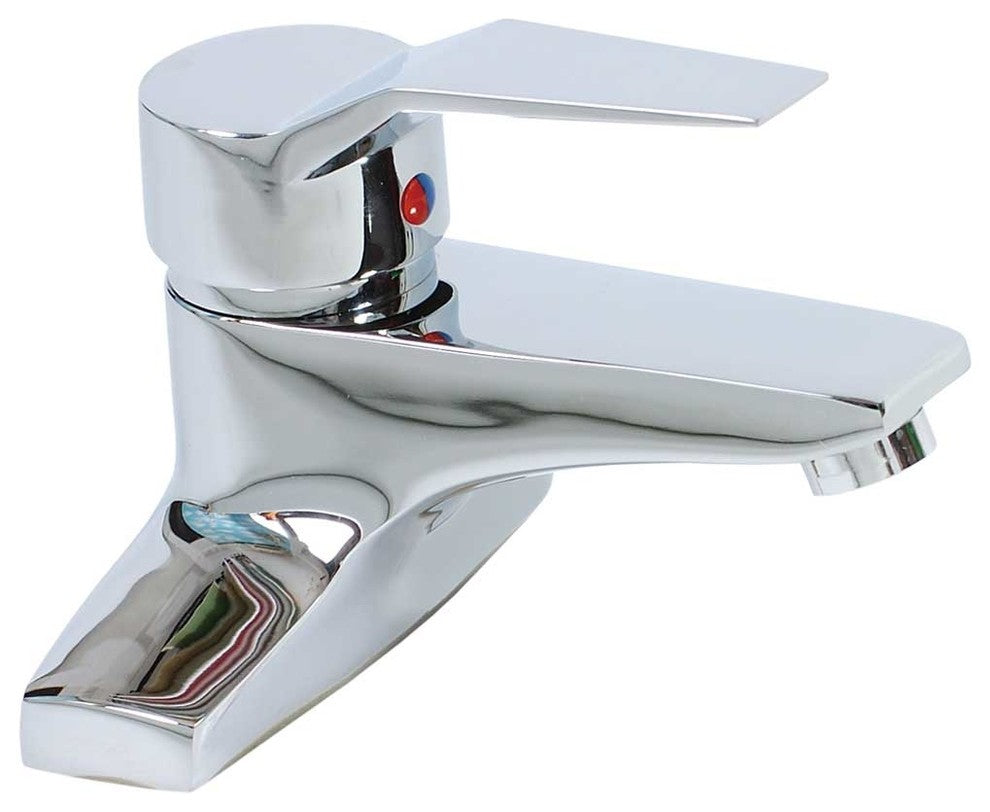Bathroom Faucet Chrome Plated Centerset 4 3/16"H 1 Handle |