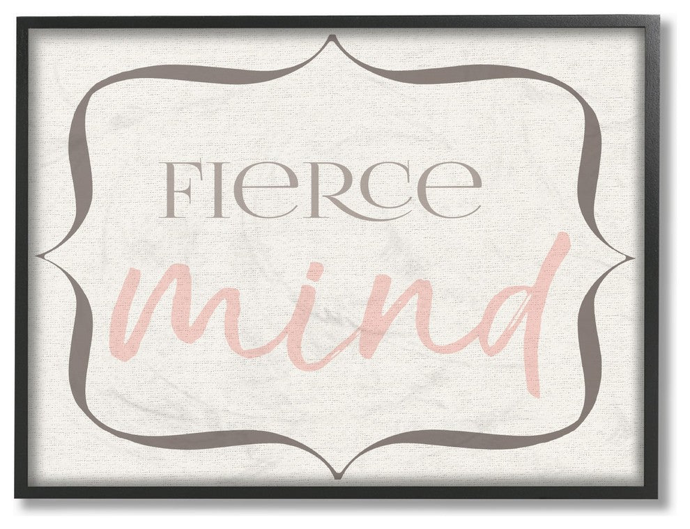 Stupell Ind. Elegant Fierce Mind Framed Giclee Art, 16"x20"