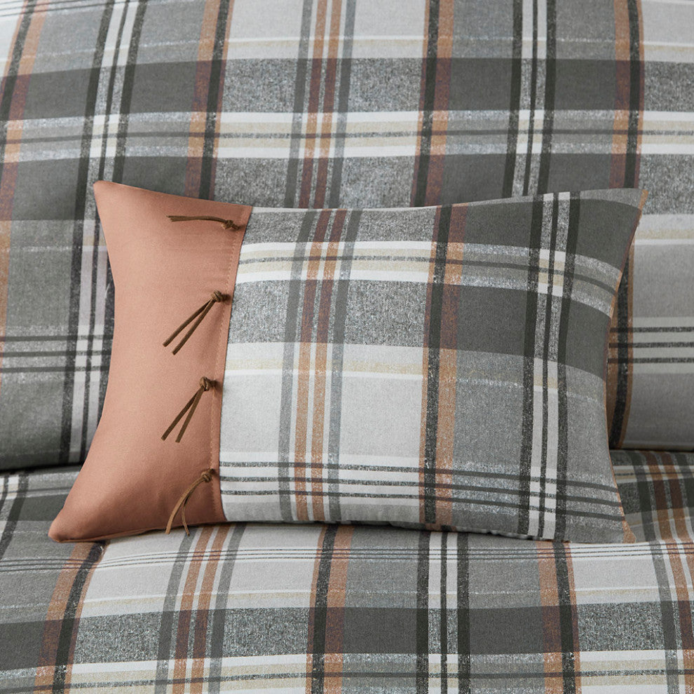 Intelligent Design Blake Plaid Comforter Set, Tan/Gray