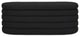 Fuji 49" Upholstered Oval Storage Bench, Ebony Black
