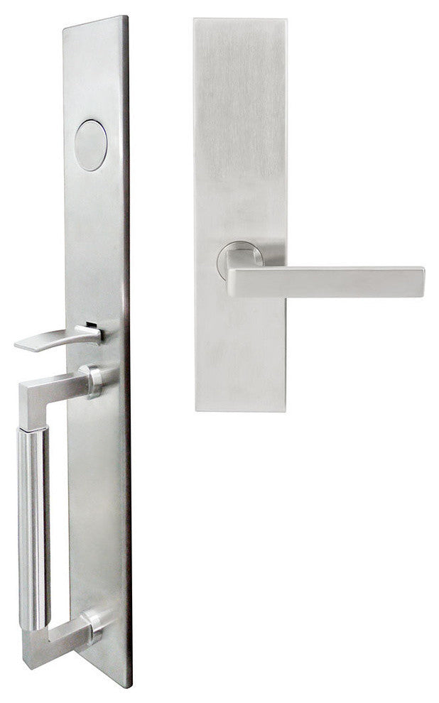 Tokyo Lever, Mortise Dummy Handleset, Right Hand, Satin Stainless Steel