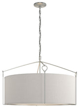 Bow Large Pendant, Vintage Platinum Finish, Flax Shade