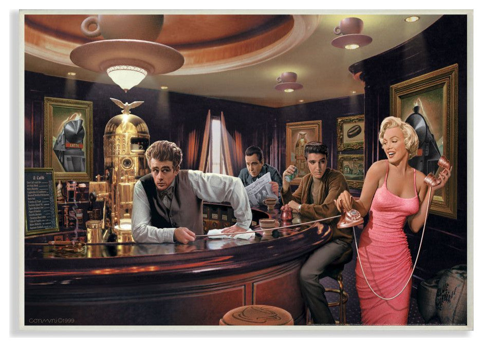 Stupell Industries Coffee Shop Vintage Hollywood Movie Star, 10 x 15