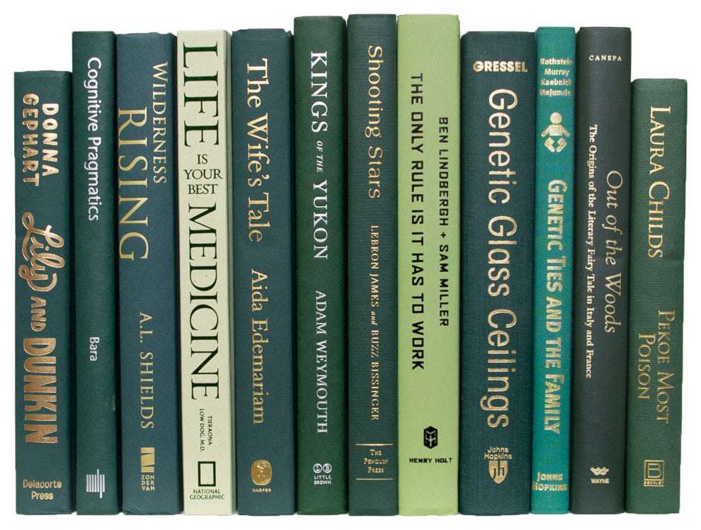 Decorative Books - Boxwood Book Bundle - 1 foot of Green Books