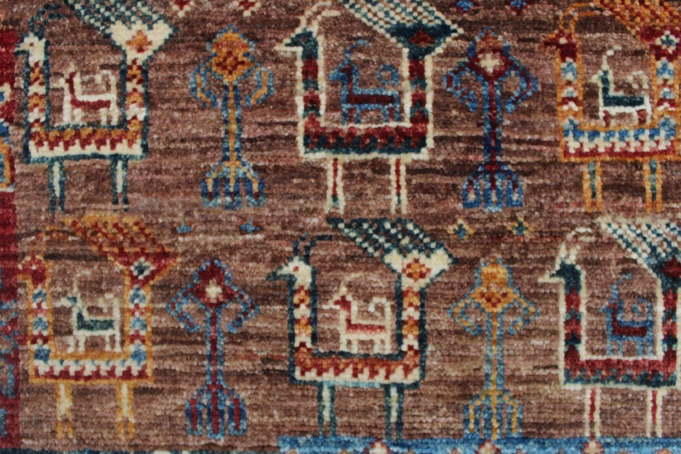 Khurgeen Qudratu Red/Blue Rug, 5'8x7'10