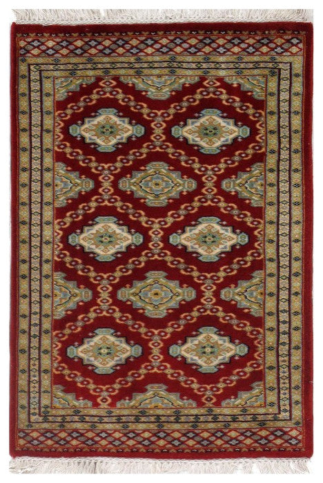 Fine Pak Bokhara Hand-Knotted Rug 2'x3'