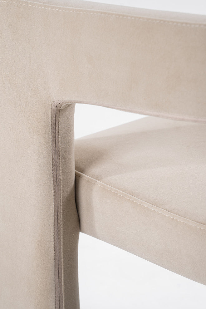 Modrest Cherish Modern Beige Fabric Dining Chair
