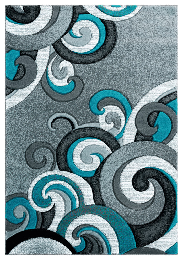 United Weavers Bristol Rhiannon Turquoise Area Rug 5'3x7'6