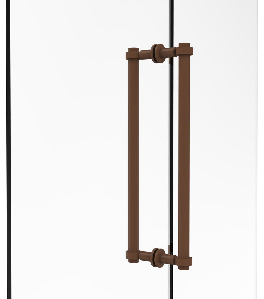Contemporary 18" Back to Back Shower Door Pull, Antique Bronze