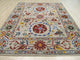 Ivory Transitional Floral Suzani Area Rug