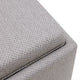 Cameron Square Storage Ottoman w/ tray, Cardiff Gray, Fabric