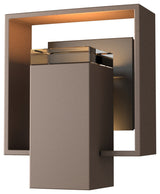 Shadow Box Small Outdoor Sconce, Coastal Bronze/Coastal Black