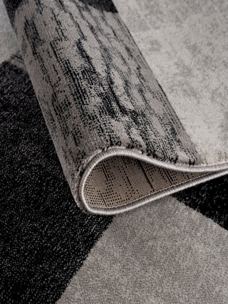 Rug Branch Modern Geometric Checkered Grey Black Runner Rug - 2'x13'