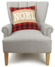 Noel Burlap Applique Pillow
