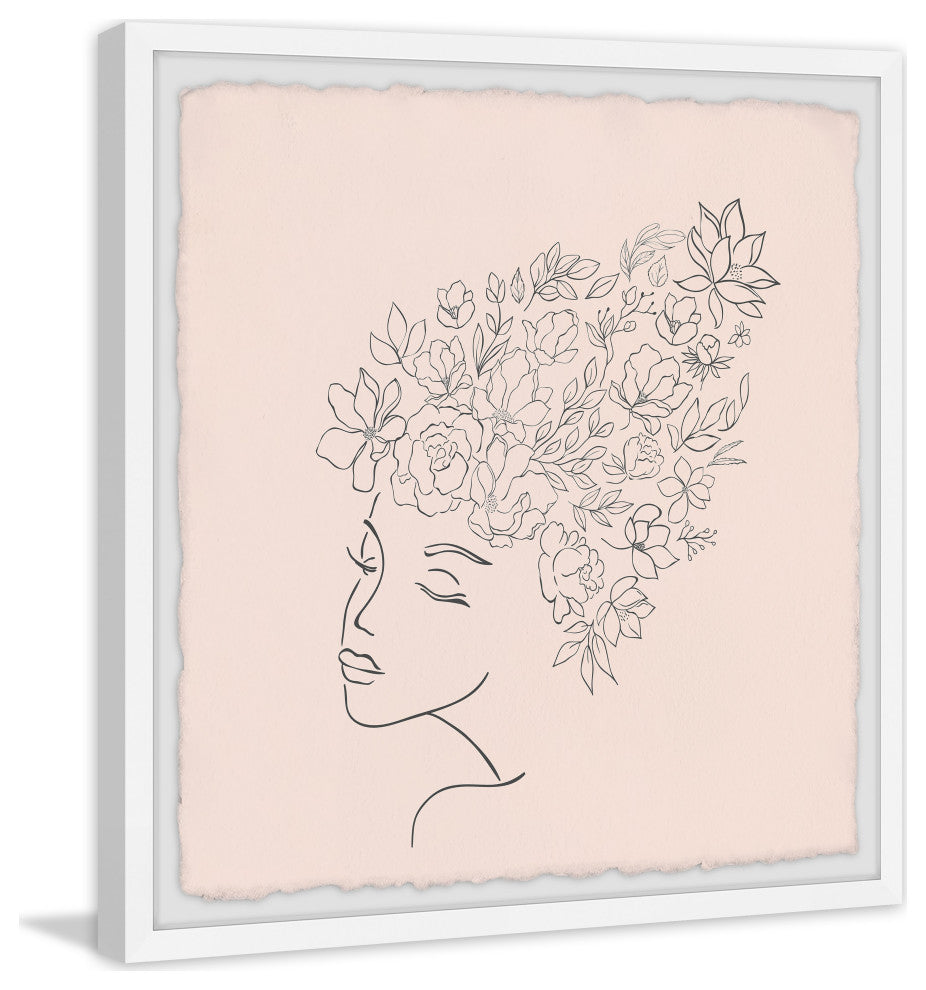 "Mystery Lady" Framed Painting Print, 18x18