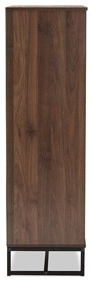 Neil Brown Finished Wood and Black Finished Metal Multipurpose Storage Cabinet