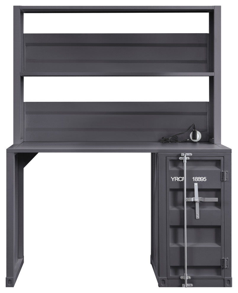 ACME Cargo Desk and Hutch, Gunmetal