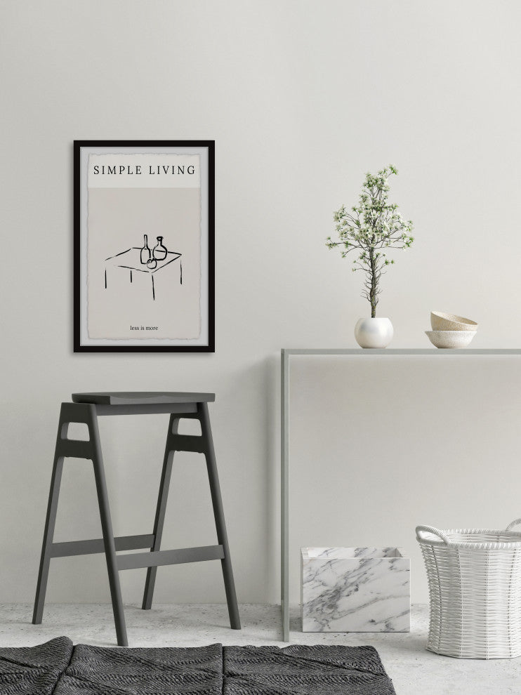 "Simple Living" Framed Painting Print, 8x12