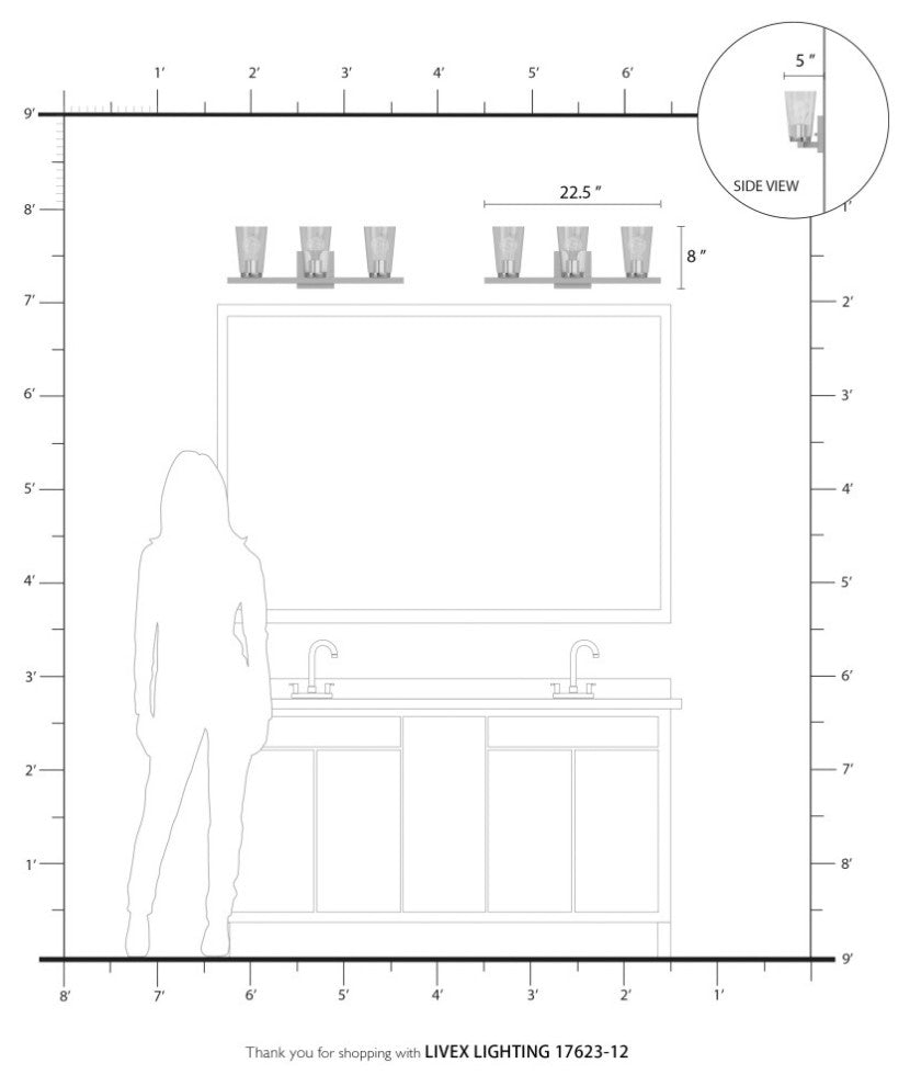 Cityview 3 Light Satin Brass Vanity Sconce