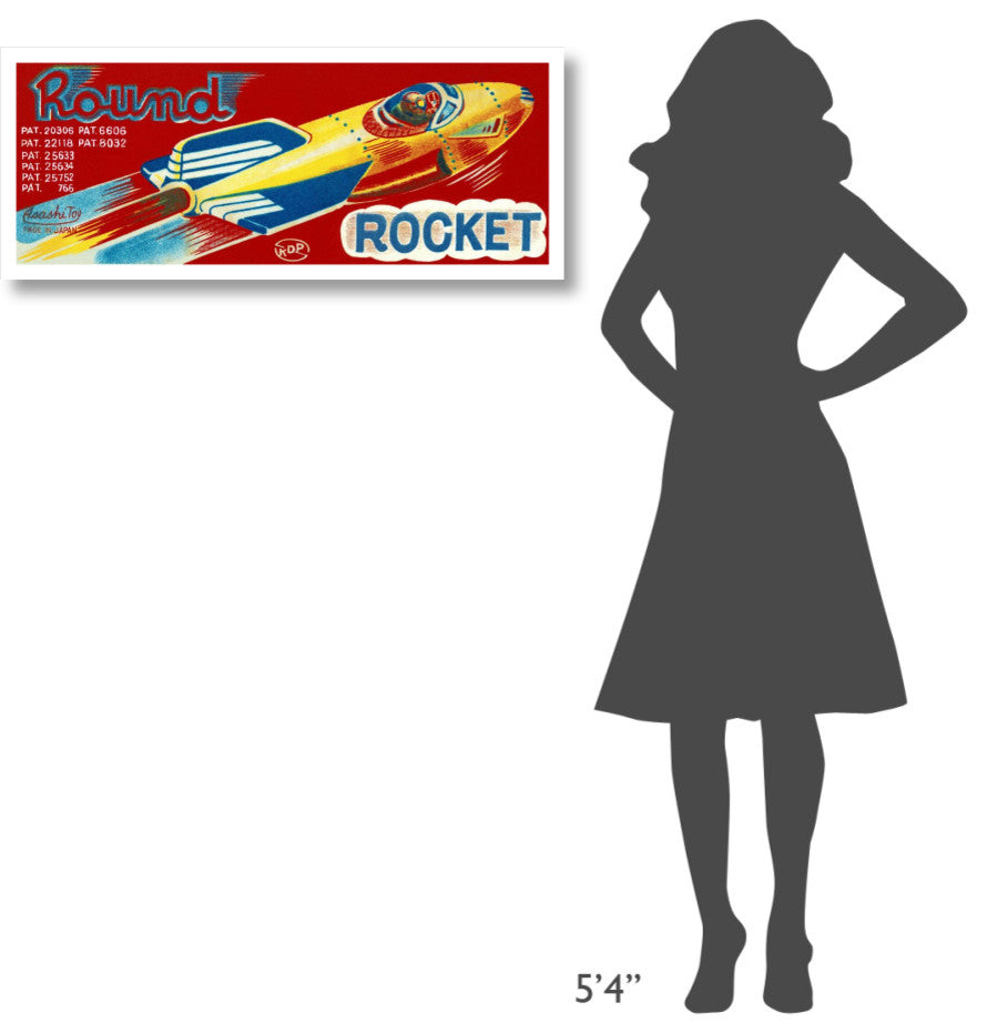 "Round Rocket" Digital Paper Print by Retrorocket, 38"x16"