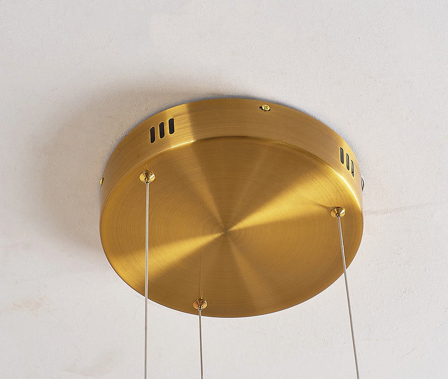 Versoix | Creative Crystal LED Pendant Light in the Shape of Rings, Dia15.7+23.6+31.5", Remote Dimming