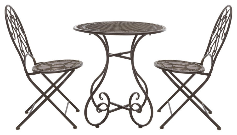Safavieh Adriel 3Pc Bistro Set, Rustic Brown