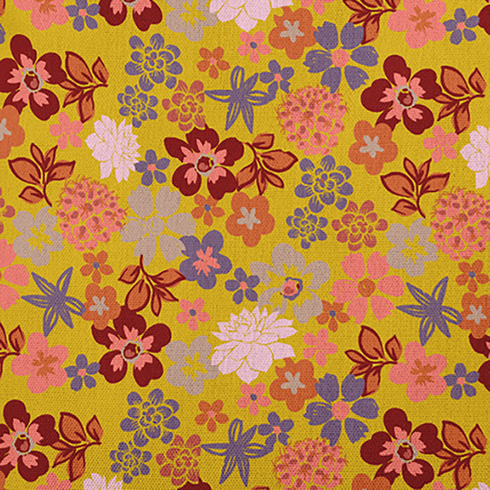 Succulent Garden Accent Pillow, Mustard, 18"x18"