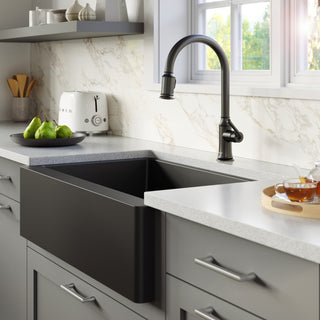 Karran KKF310 1-Handle Pull Down Dual Function Sprayer Faucet, Matte Black