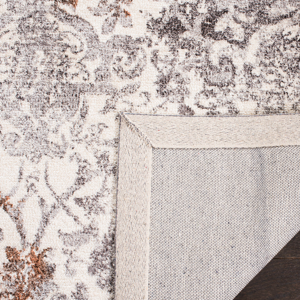 Safavieh Expression Collection EXP479 Rug, Ivory/Gray, 4'x6'