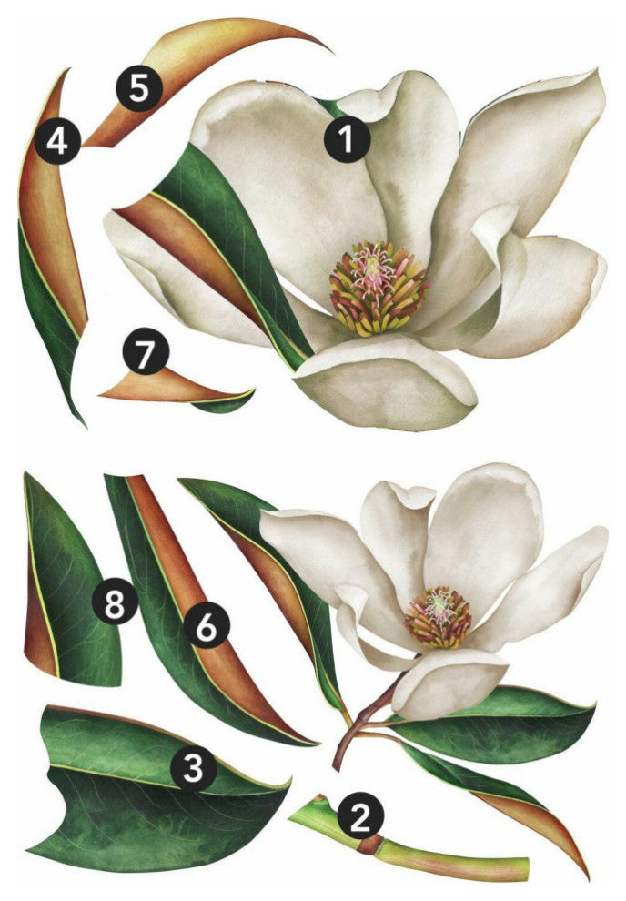 Vintage Magnolia Peel And Stick Giant Wall Decals