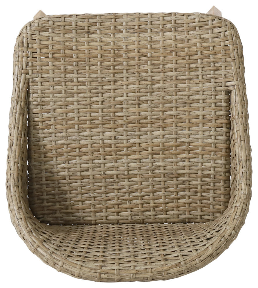 Beeson Outdoor Wicker and Acacia Wood 30" Barstools, Set of 2