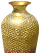 Home Decor Geometric Pattern Metal Floor Vase with Glass Mosaic in shades
