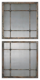 Uttermost 13845 Saragano 19" W x 19" H Square Framed Bathroom - Aged Ivory