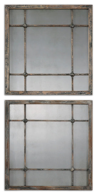 Uttermost 13845 Saragano 19" W x 19" H Square Framed Bathroom - Aged Ivory