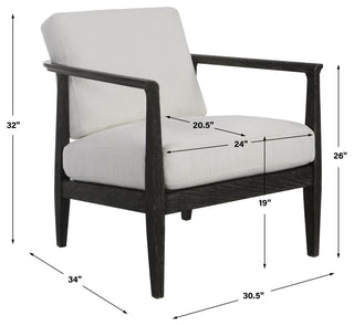 Uttermost Brunei White Accent Chair