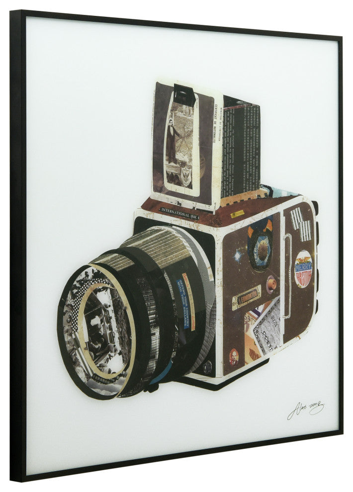 "SLR Camera" Printed Wall Art With Black Anodized Aluminum Frame