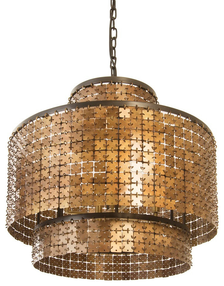 Armor Chandelier, Brass