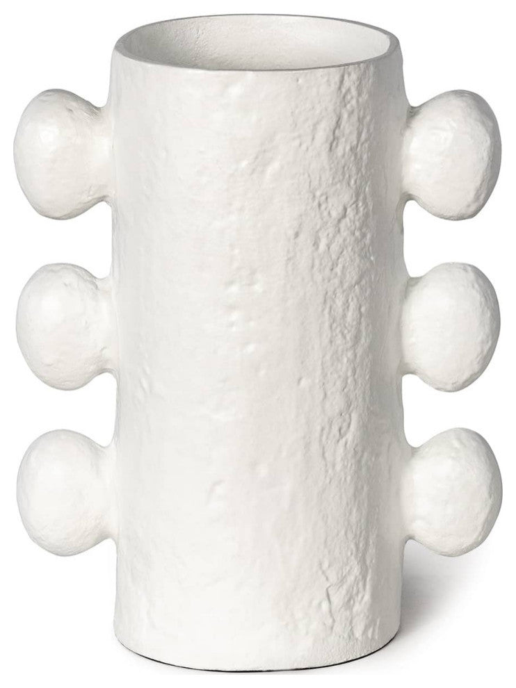 Sanya Metal Vase Small, White