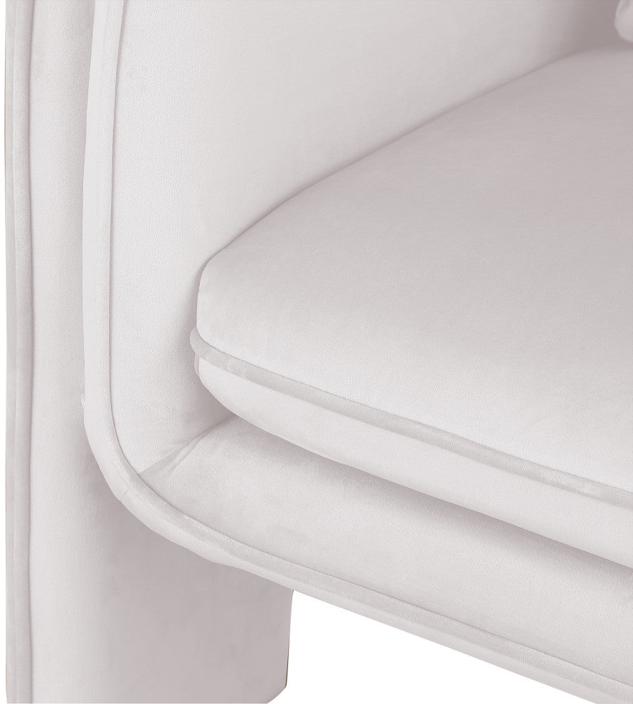 Sloan Velvet Accent Chair, Cream