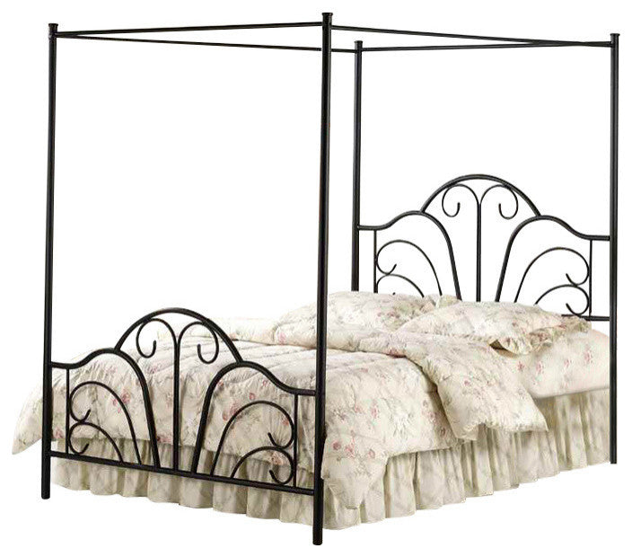 Hillsdale Furniture Dover Bed Set, King with Rails, Textured Black