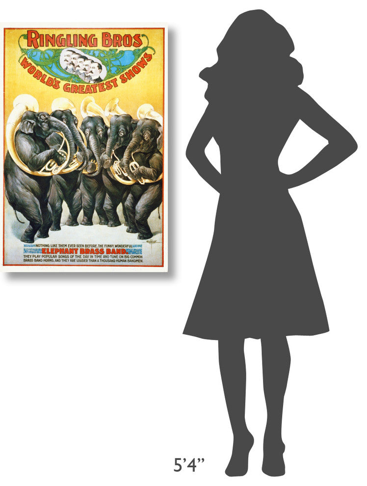 Ringling Bros, The Funny, Wonderful Elephant Brass Band, 1899, 24x36