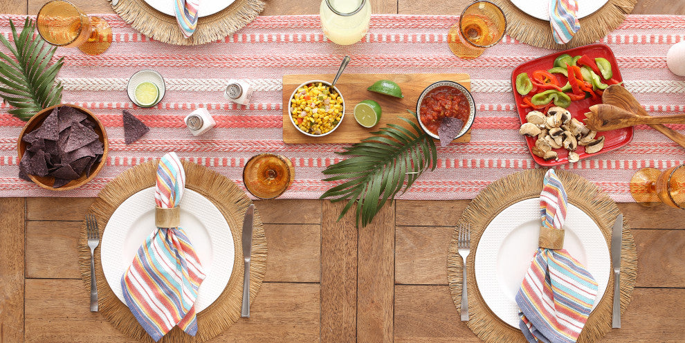 Spice Braided Stripe Table Runner 15x108
