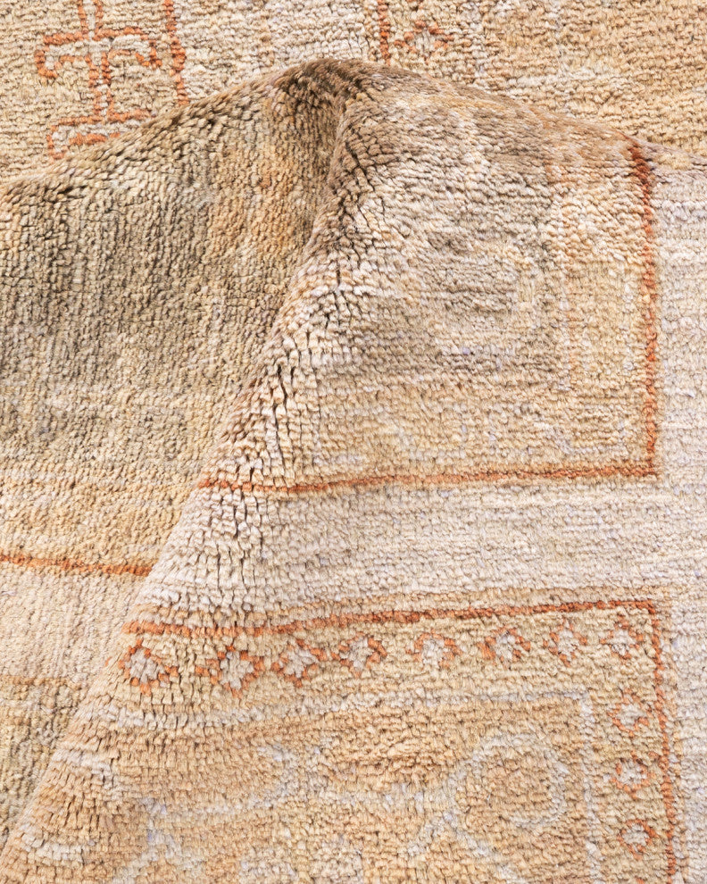 Eclectic, One-of-a-Kind Hand-Knotted Area Rug Orange, 6'8"x9'10"