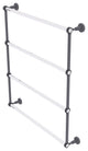 Pacific Grove 4 Tier 30" Ladder Towel Bar with Dotted Accents, Matte Gray
