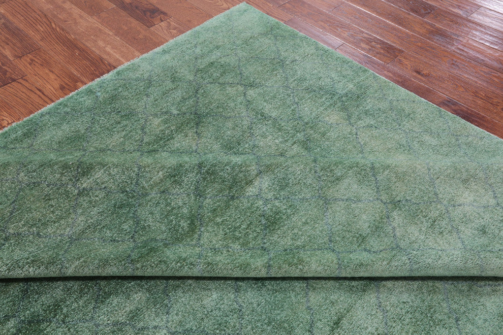 8' 1" X 9' 9" Full Pile Overdyed Hand-Knotted Wool Rug - PR4266